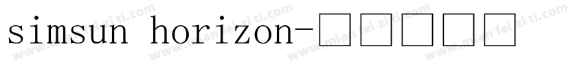 simsun horizon字体转换